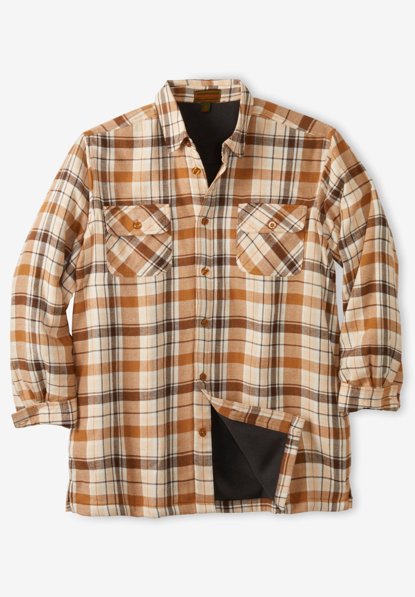 Fleece-Lined Flannel Shirt Jacket image number 0