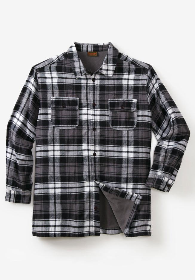 Fleece-Lined Flannel Shirt Jacket image number 0