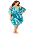 Open-Shoulder Chiffon Dress image number null