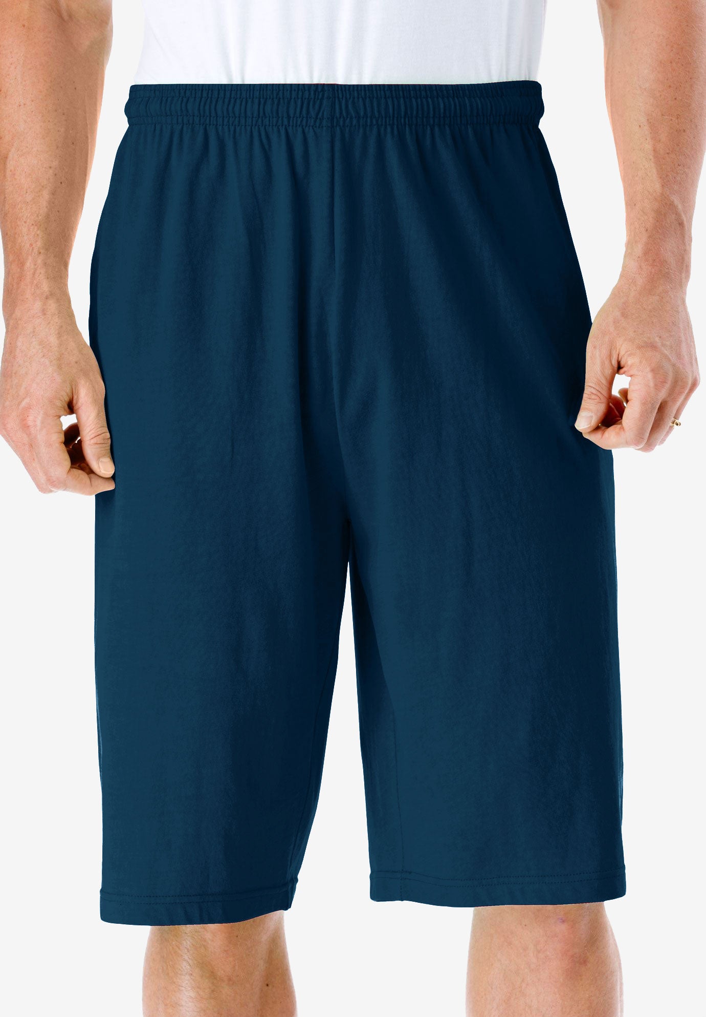 Lightweight Longer Length Jersey Shorts image number 0