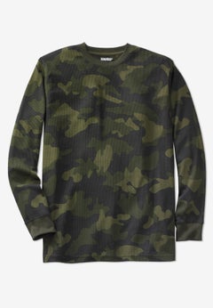 Waffle-Knit Thermal Crewneck Tee