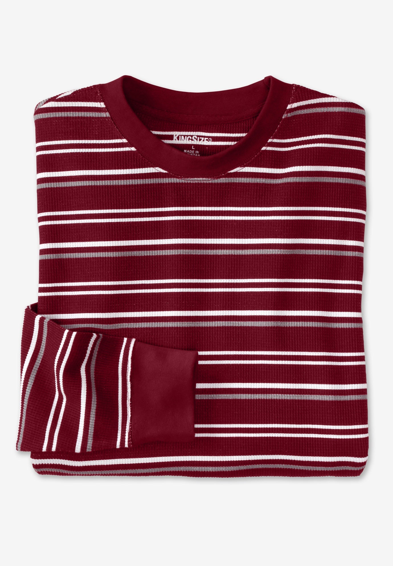 Waffle-Knit Thermal Crewneck Tee image number 0