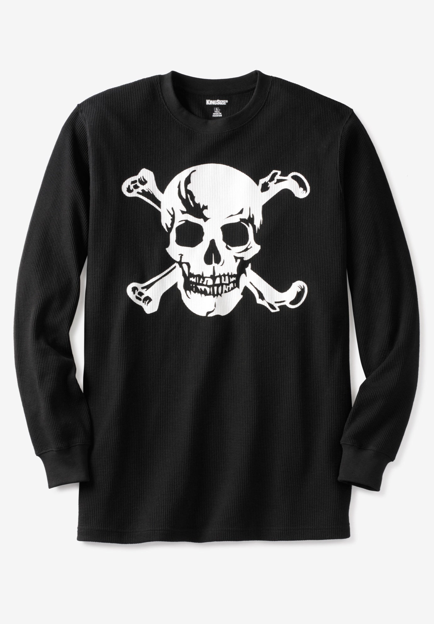 Waffle-Knit Thermal Crewneck Tee image number 0