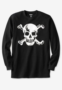 Waffle-Knit Thermal Crewneck Tee