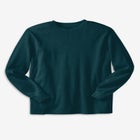 Waffle-Knit Thermal Crewneck Tee image number null