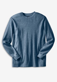Waffle-Knit Thermal Crewneck Tee