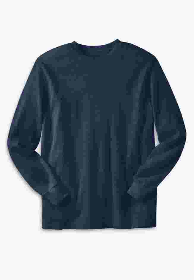 Waffle-knit Thermal Crewneck Tee image number 0