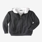 Sherpa-Lined Fleece Zip Hoodie image number null