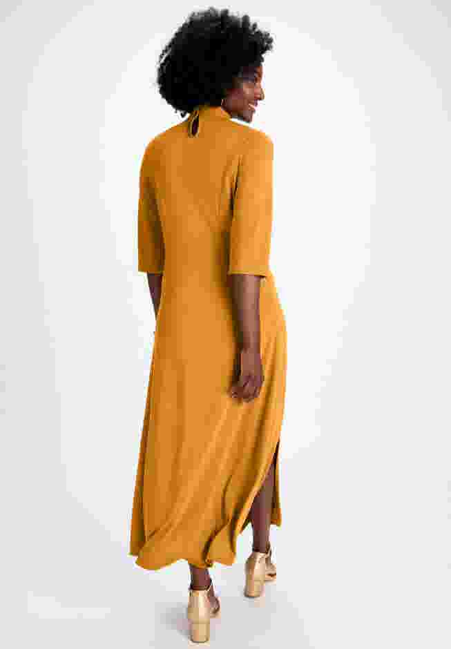 Mockneck Slit Maxi Dress image number 1