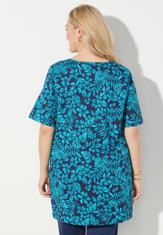 Easy Fit Notch-Neck Tee image number null