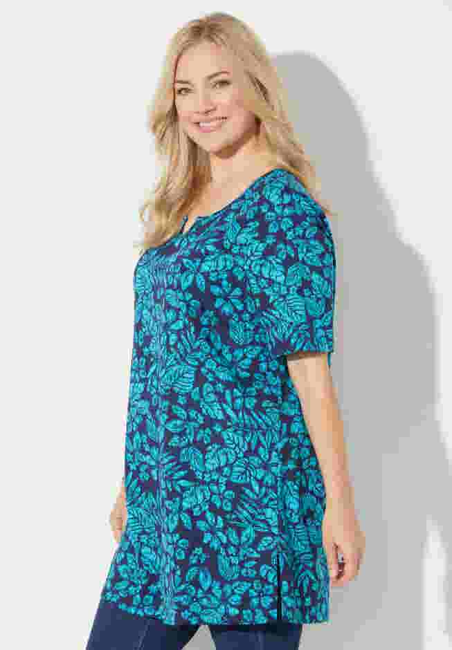 Easy Fit Notch-Neck Tee image number 2