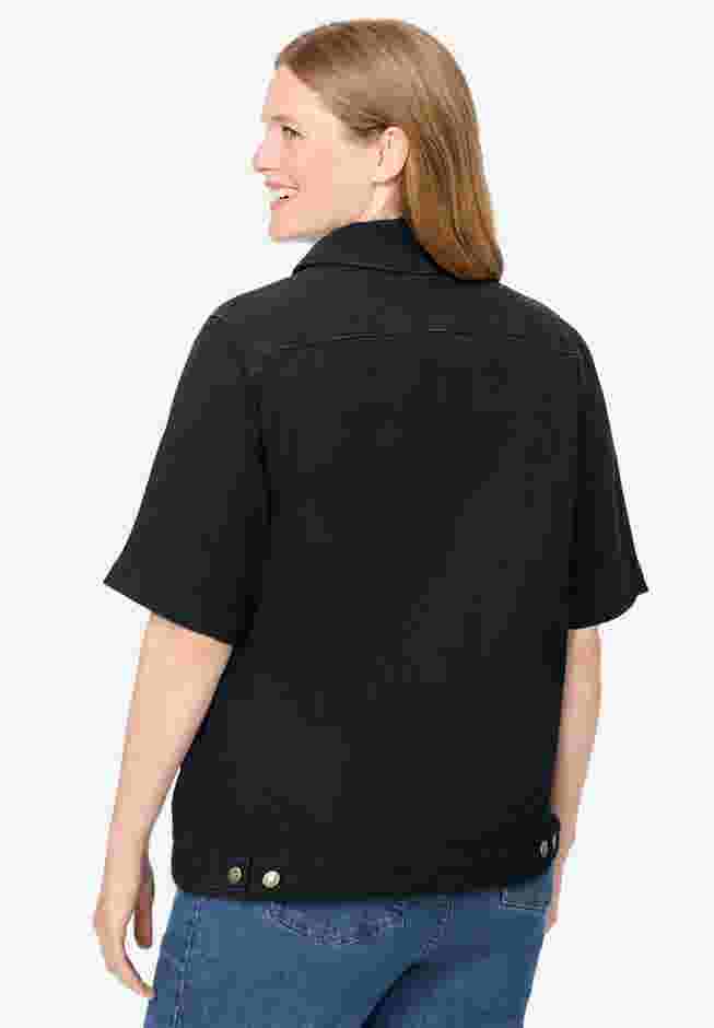 Short-Sleeve Denim Jacket image number 1
