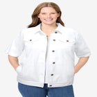 Short-Sleeve Denim Jacket image number null