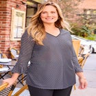 Godet Bell Sleeve Top image number null