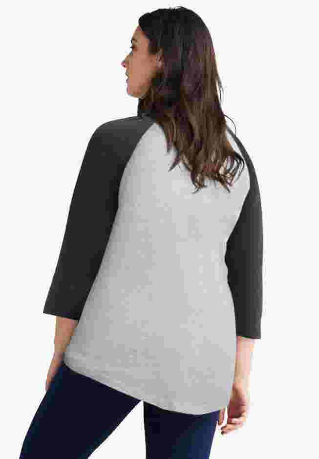 Colorblock 3/4 Sleeve Tee image number 1
