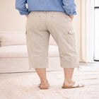 Stretch Mid-rise Cargo Capris image number null