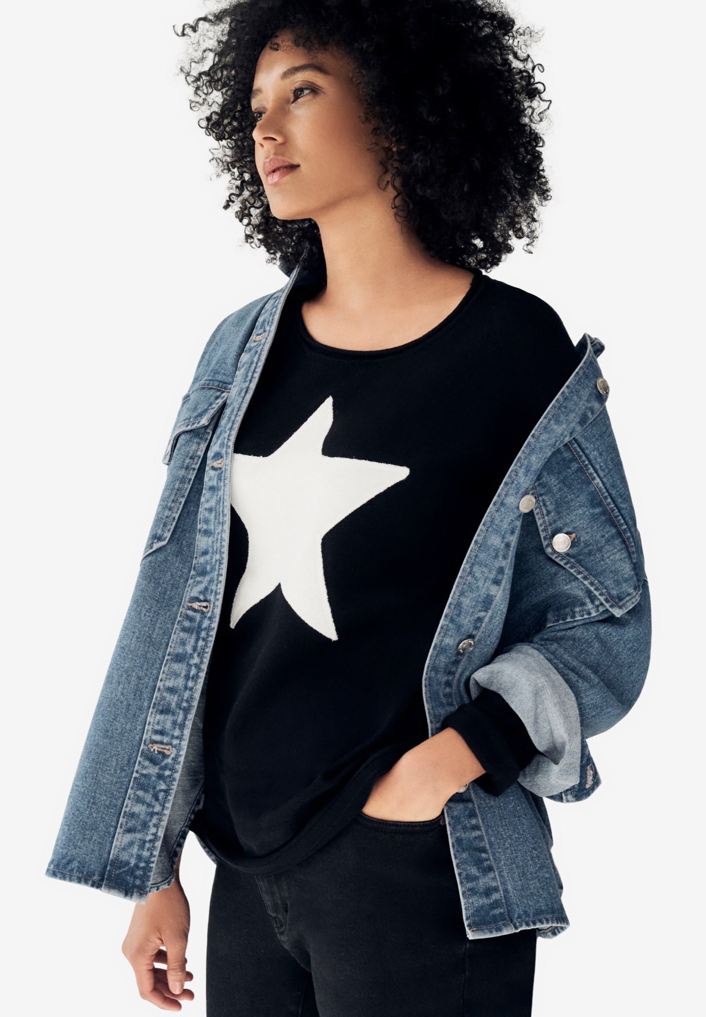 Star Applique Sweater image number 1