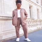 French Terry Long Zip Front Hoodie image number null