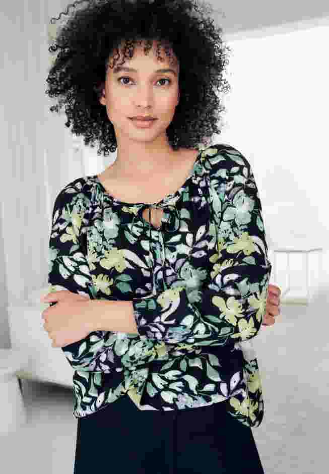 Tie Neck Peasant Tunic image number 2