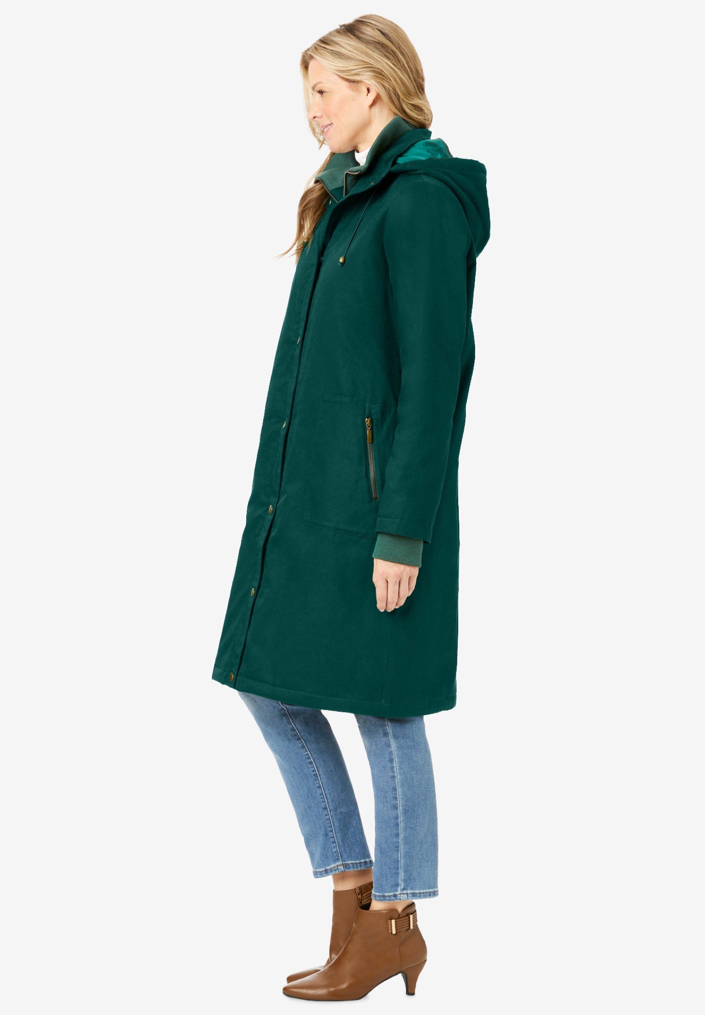 Twill Hooded Stadium Jacket image number 2