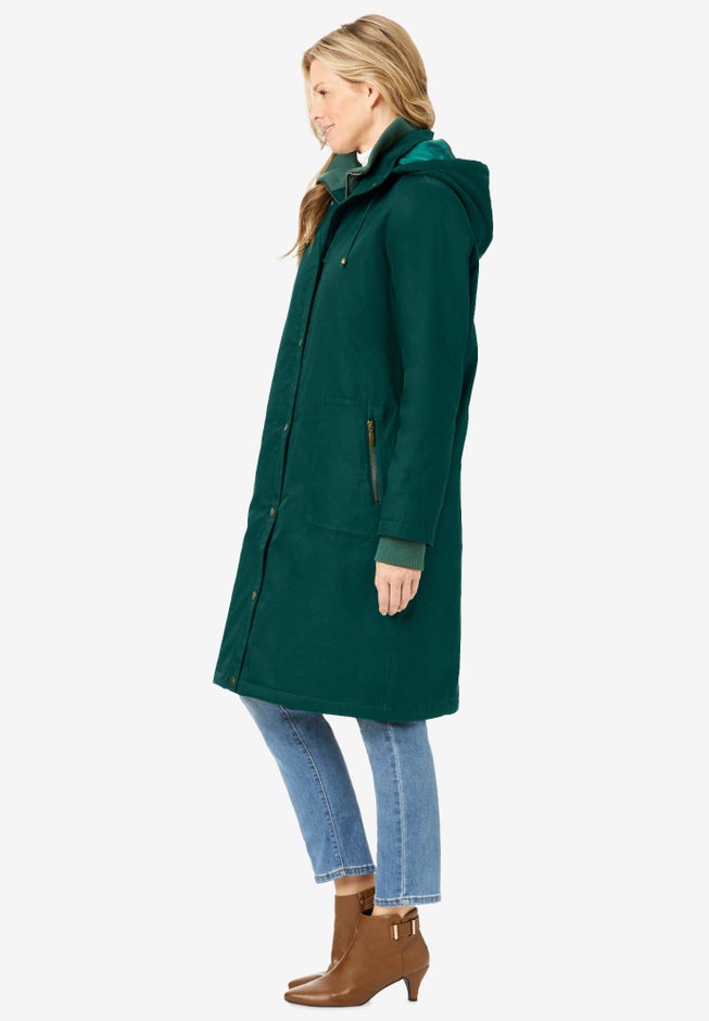 Twill Hooded Stadium Jacket image number 2