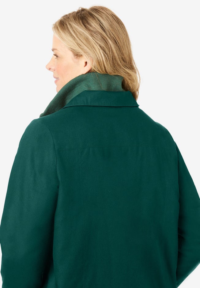 Twill Hooded Stadium Jacket image number 3