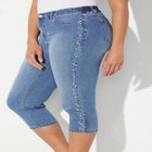 Sparkle Trim Jean Capri image number null