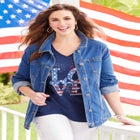 Sparkle Trim Jean Capri image number null