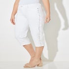 Sparkle Trim Jean Capri image number null