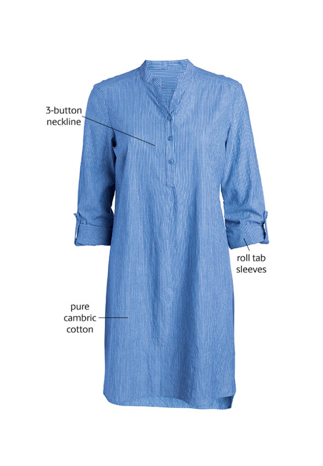 Breezy Cotton Henley Tunic image number 2