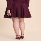 Pleated Sweater Mini Skirt image number null