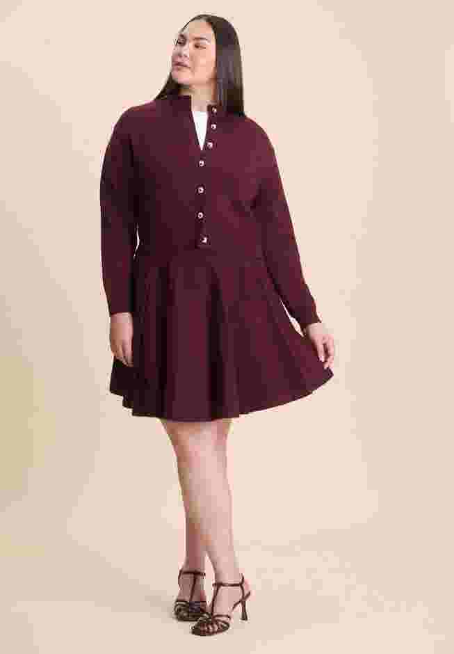 Pleated Sweater Mini Skirt image number 0