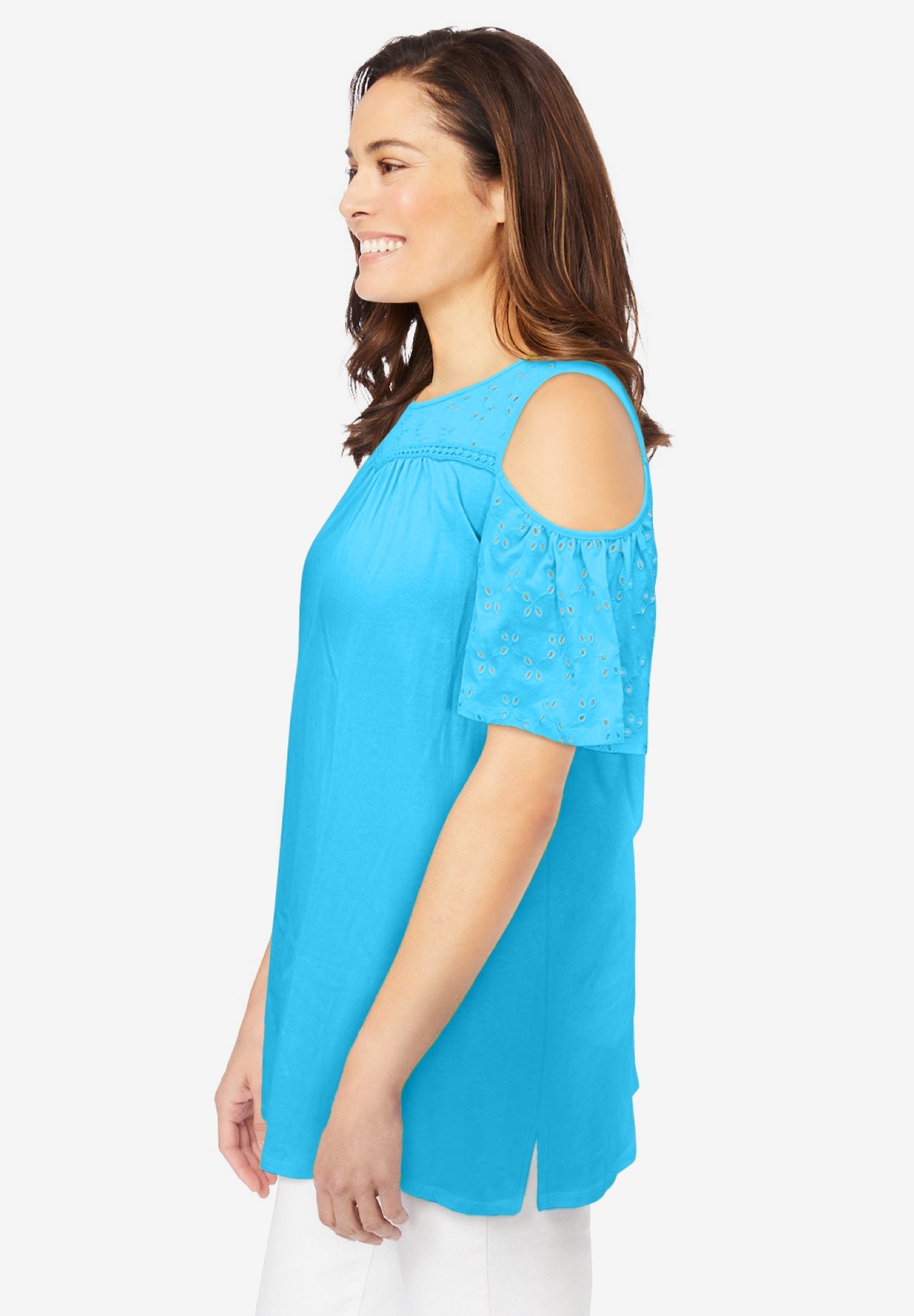 Eyelet Cold-Shoulder Tunic image number 2