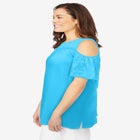 Eyelet Cold-Shoulder Tunic image number null