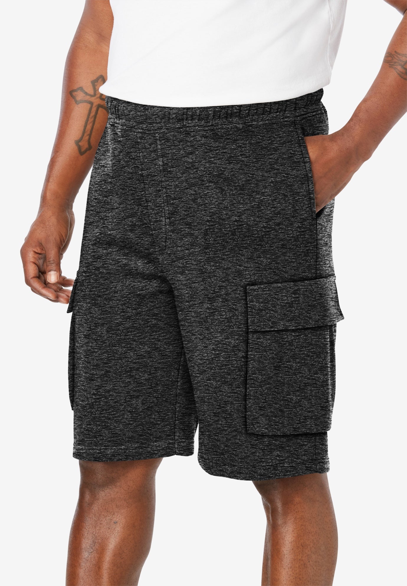 10" Fleece Cargo Shorts image number 0