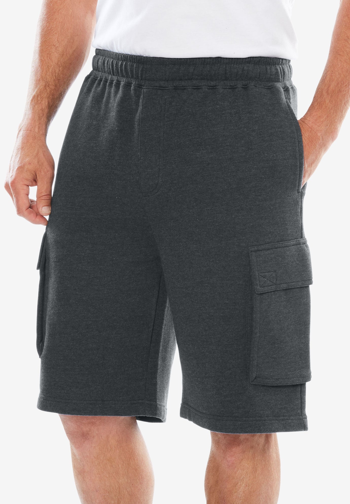 10" Fleece Cargo Shorts image number 0