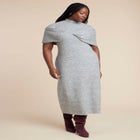 Twist Front Cape Sweater Dress image number null
