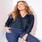 V-Neck Modern Camp Shirt  image number null