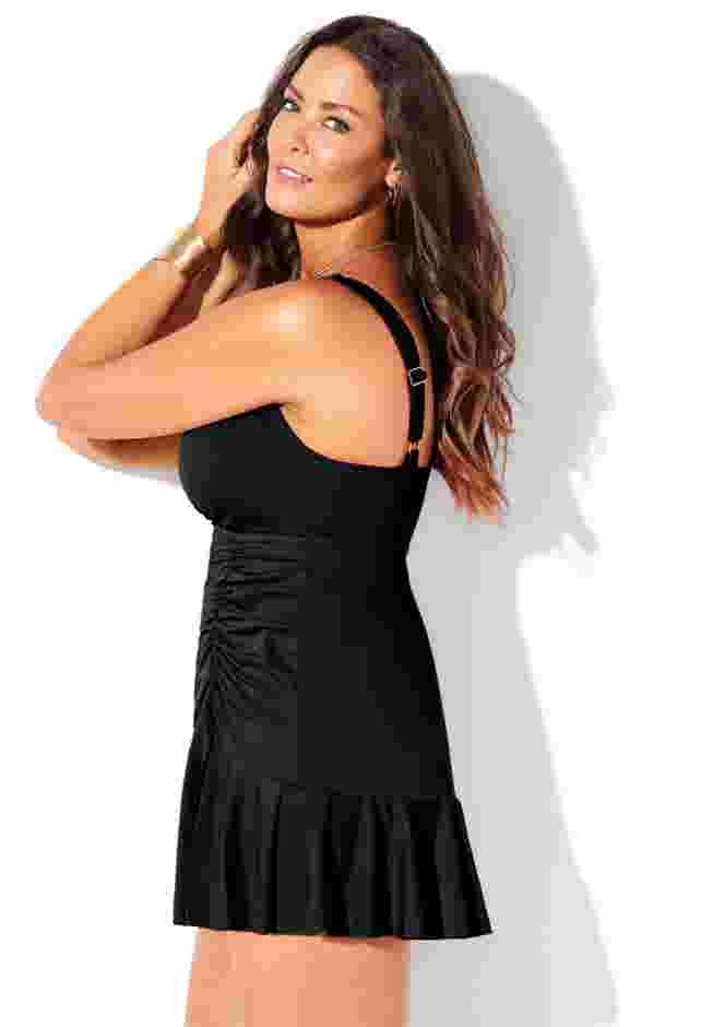 Plunge Ruffle Swimdress image number 2