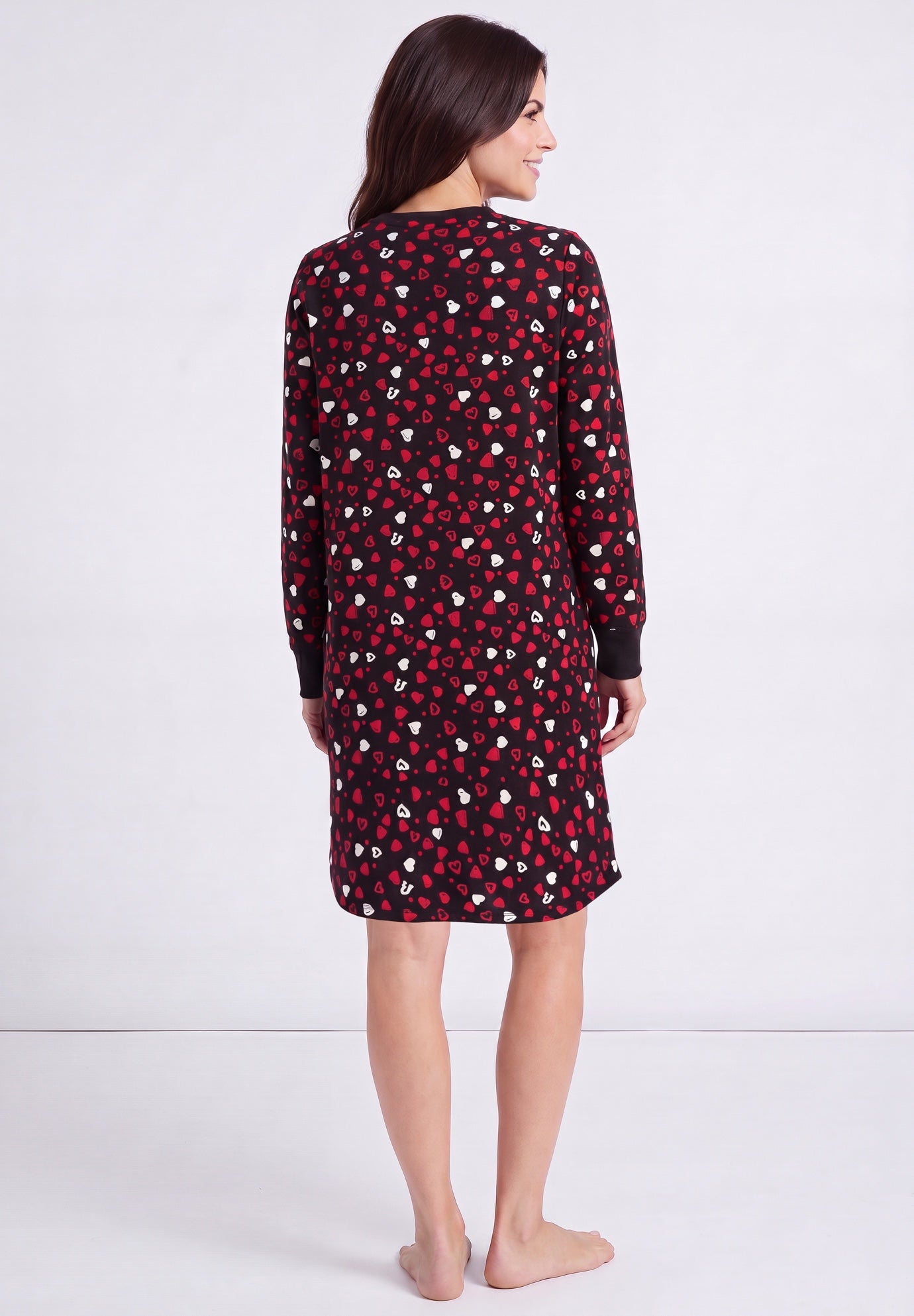 Long Sleeve Henley Sleepshirt image number 1