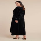 Velvet Puff Sleeve Pleated Dress image number null