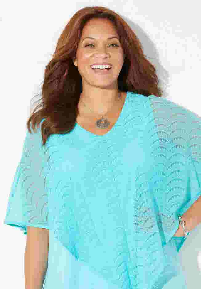 Crochet Poncho Duet Top image number 2