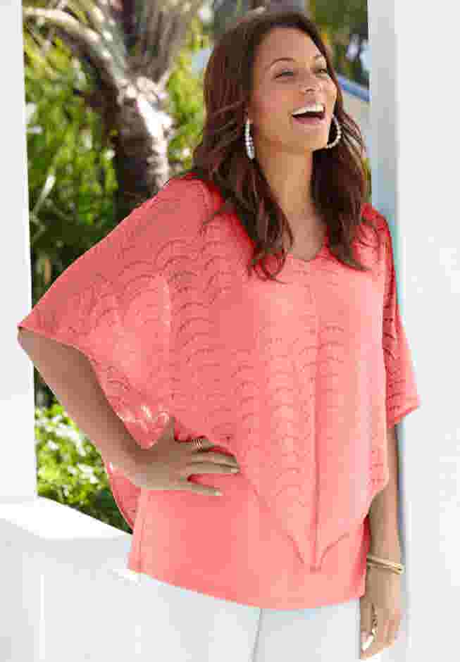 Crochet Poncho Duet Top image number 0