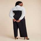 Twofer Tie Neck Jumpsuit image number null