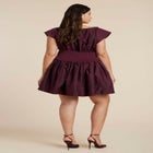 Shirred Flare Mini Dress image number null