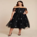 Embellished Flare Midi Dress image number null