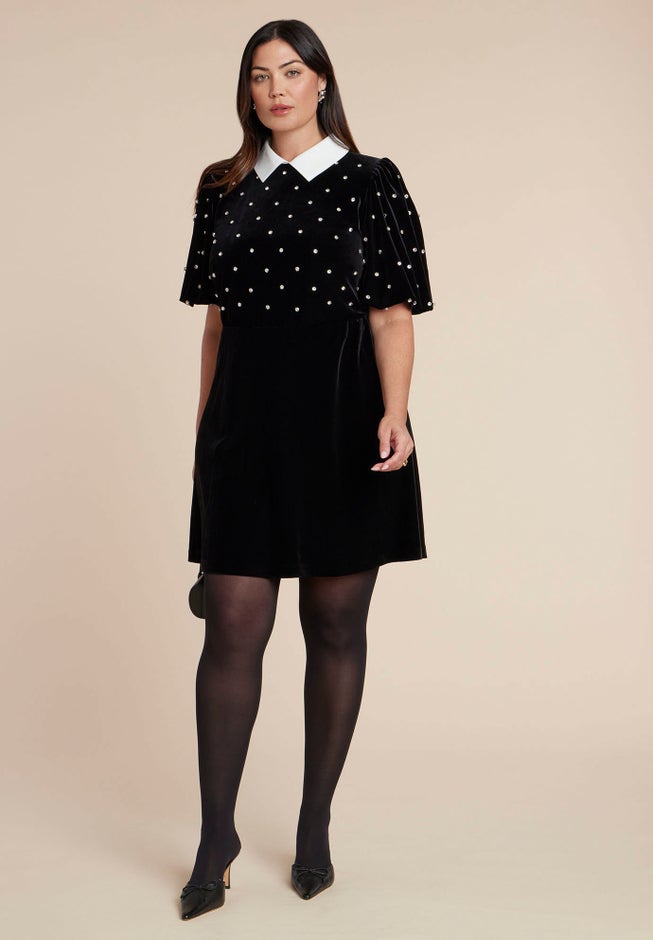 Embellished Puff Sleeve Mini Dress image number 0