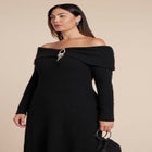 Brooch Sweater Dress image number null