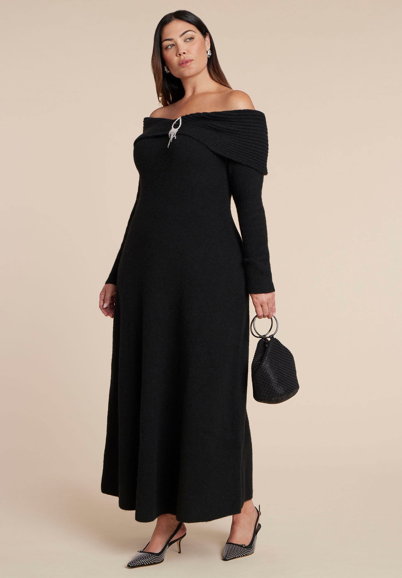 Brooch Sweater Dress image number 0