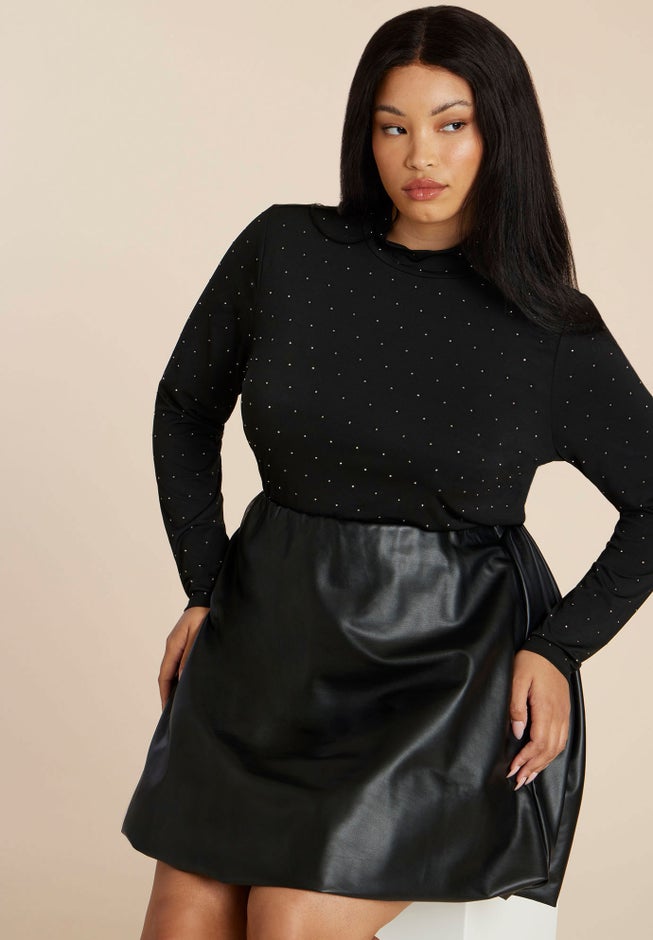 Embellished Mockneck Top image number 0